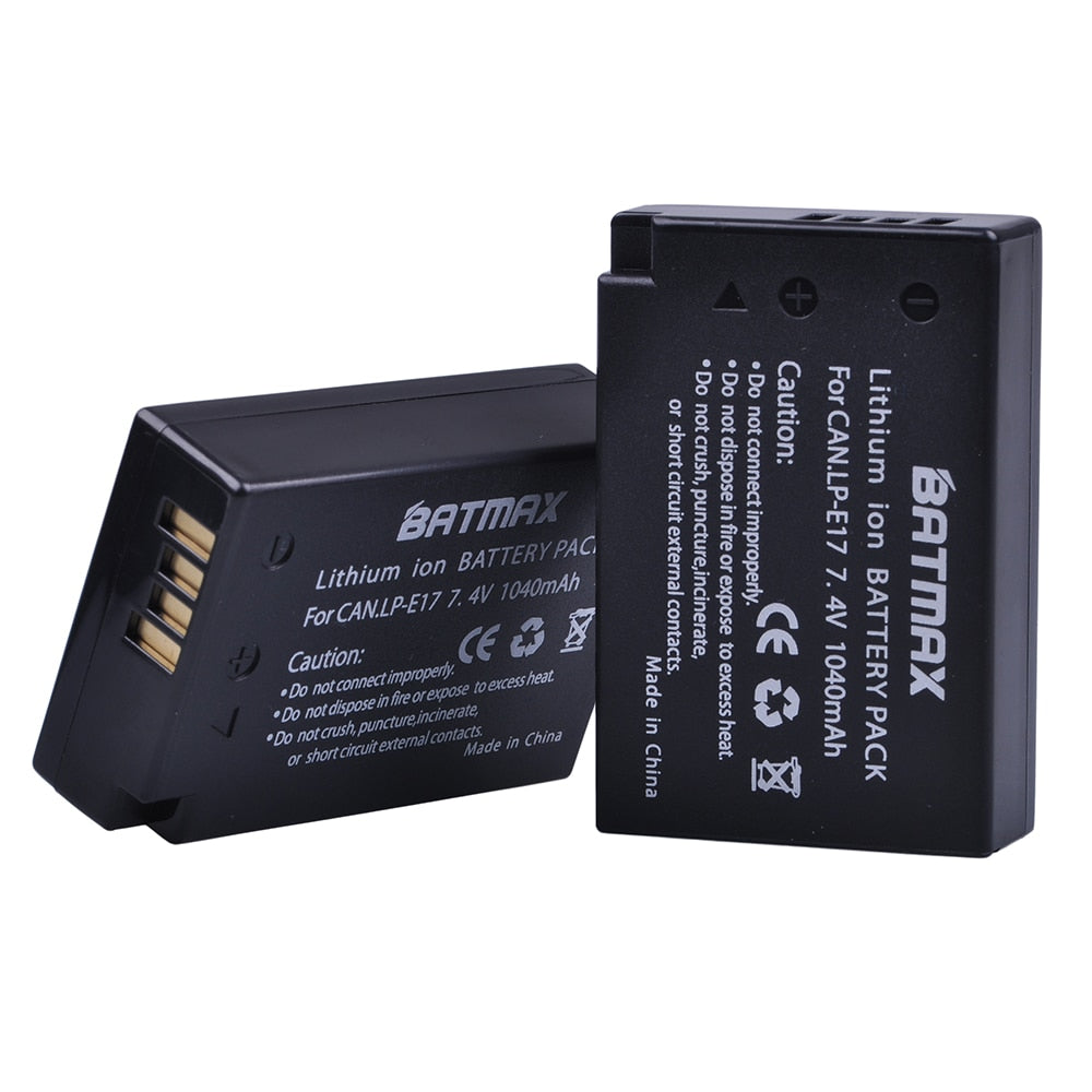 Batterie Batmax LP-E17 *2 haute qualité pour Canon M5,760D,8000D,750D,Kiss X8i...