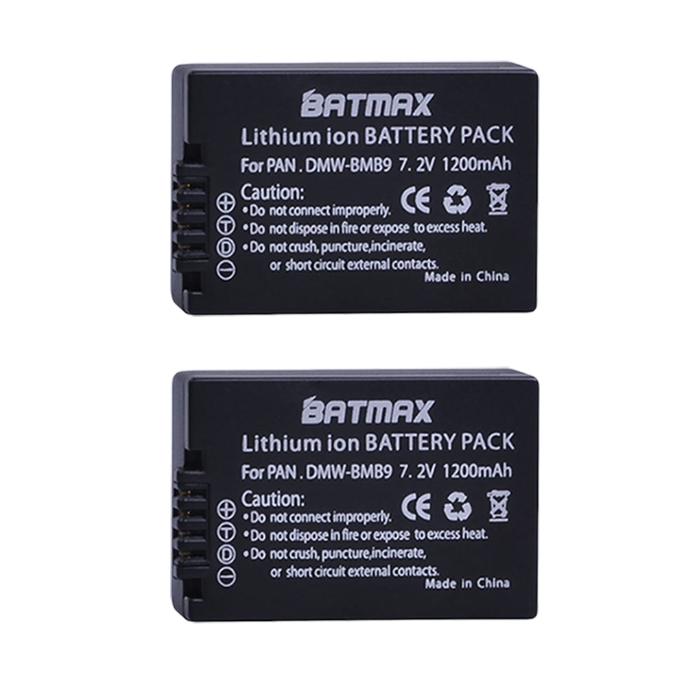 Batteries *2 Batmax DMW-BMB9E haute qualité pour Panasonic Lumix DMC-FZ48K,FZ60,FZ150...