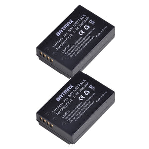 Batteries Batmax haute qualité *3 7.4v 1800mAh LP-E12 pour Canon EOS M M2 100D