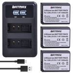 Batteries Batmax haute qualité *2 LP-E10 pour Canon 1300D Kiss X80 Rebel T6...