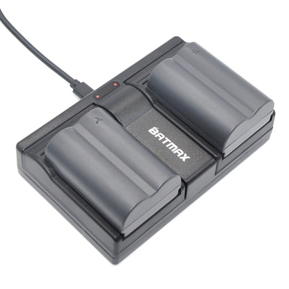 Chargeur double Haute qualité Batmax + 2 batteries BP-511A Batmax pour Canon G6 300D 50D 5D...
