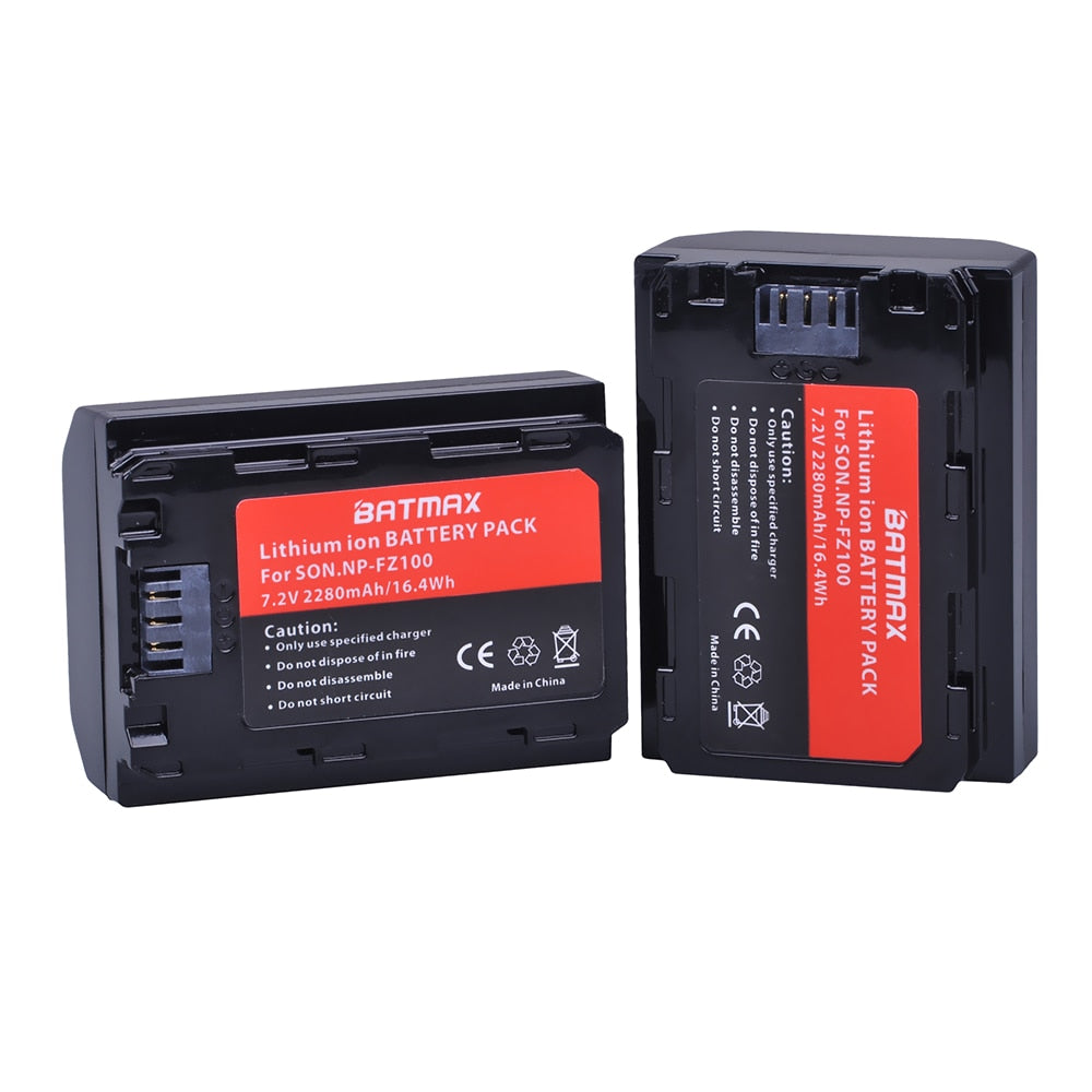 Batteries Batmax haute qualité *2 NP-FZ100 pour Sony a9, a7R III, a7 III...