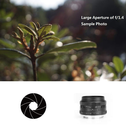 Objectif Meike 35mm f1.4 pour Sony E-mount A7R A6500/Fuji X-T3/Canon EOS-M M6 plein format +APS-C